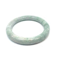 QAR Kazakh Jadeite Bangle, Light Green and White, Natural Type A