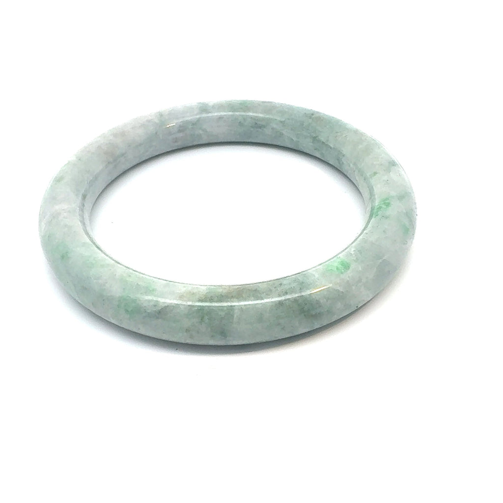 QAR Kazakh Jadeite Bangle, Light Green, Natural Type A