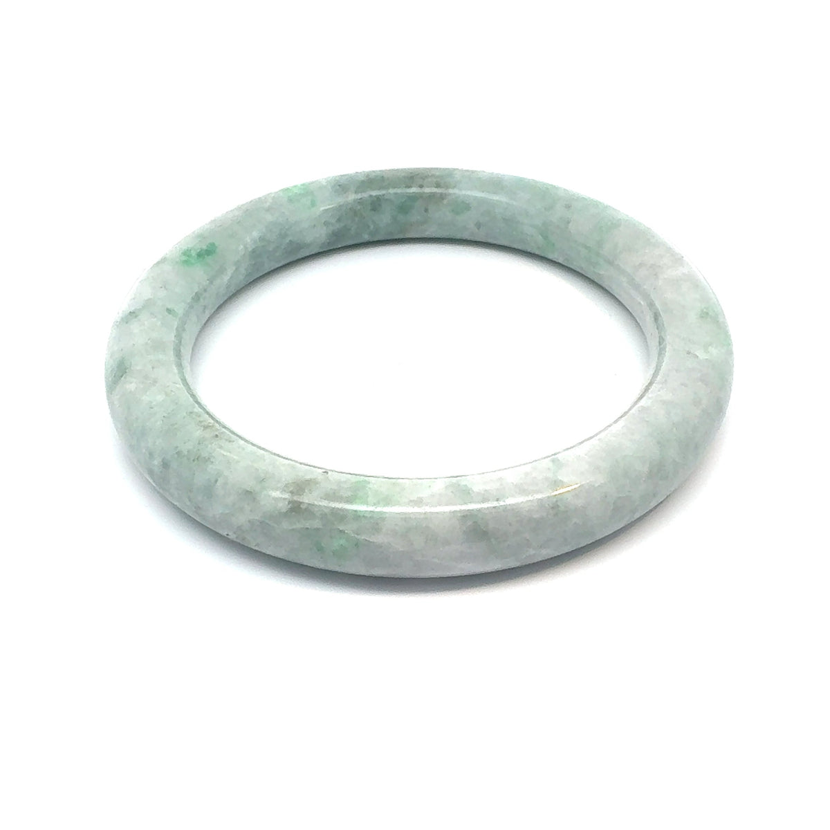 QAR Kazakh Jadeite Bangle, Light Green, Natural Type A