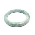 QAR Kazakh Jadeite Bangle, Mottled Green and White, Natural Type A