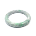 QAR Kazakh Jadeite Bangle, Pale Green and White, Natural Type A