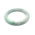 QAR Kazakh Jadeite Bangle, Light Green and White, Natural Type A