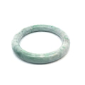 QAR Kazakh Jadeite Bangle, Grey-Green and White, Natural Type A
