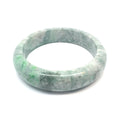 TAU Kazakh Jadeite Bangle, Soft Green and White, Natural Type A