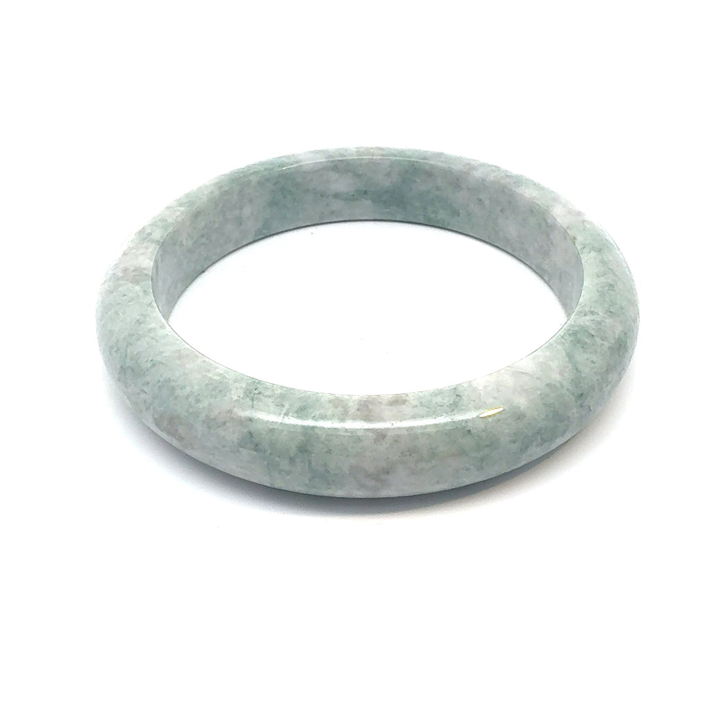 QAR Kazakh Jadeite Bangle, Pale Green, Natural Type A