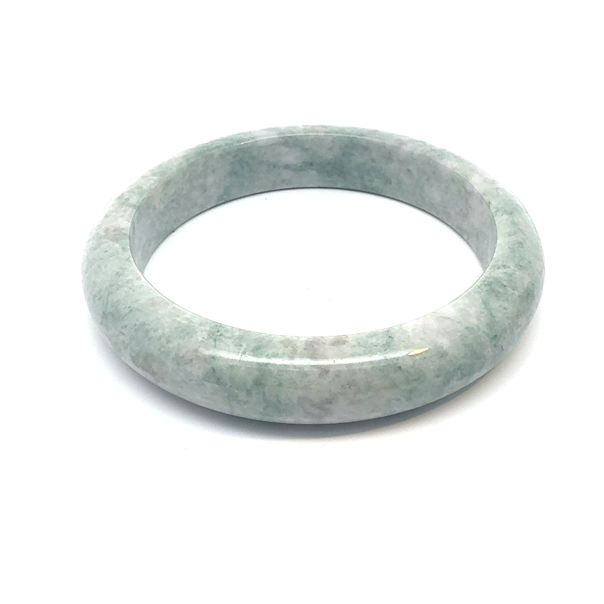QAR Kazakh Jadeite Bangle, Pale Green, Natural Type A