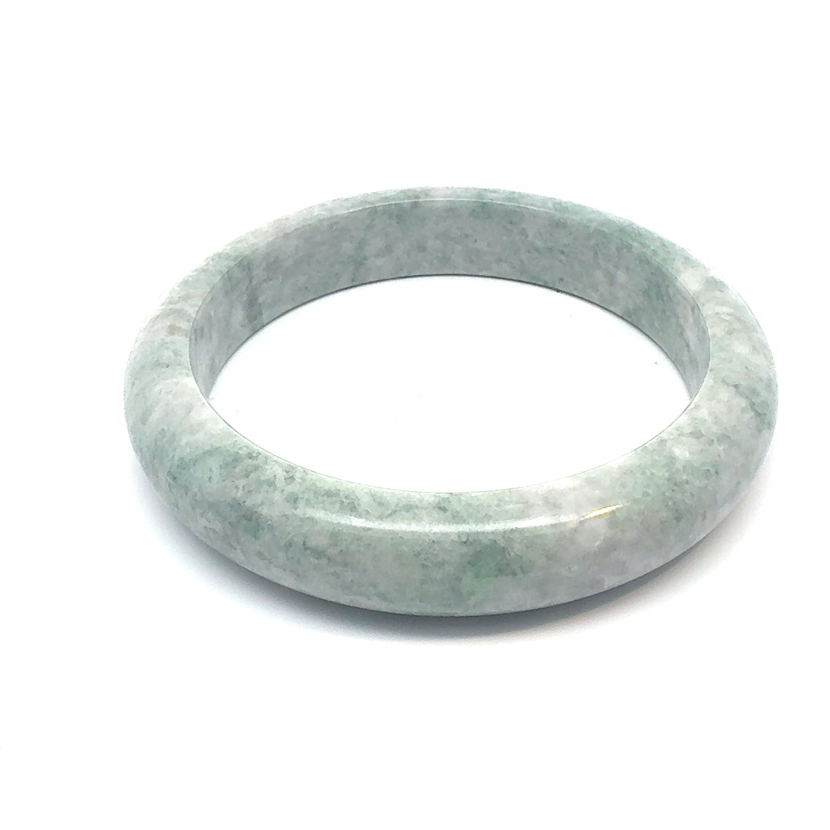 QAR Kazakh Jadeite Bangle, Pale Green, Natural Type A
