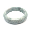 QAR Kazakh Jadeite Bangle, Mottled Light Green, Natural Type A