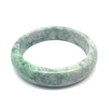 QAR Kazakh Jadeite Bangle, Mottled Green and White, Natural Type A