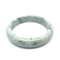 QAR Kazakh Jadeite Bangle, Pale Green and White, Natural Type A