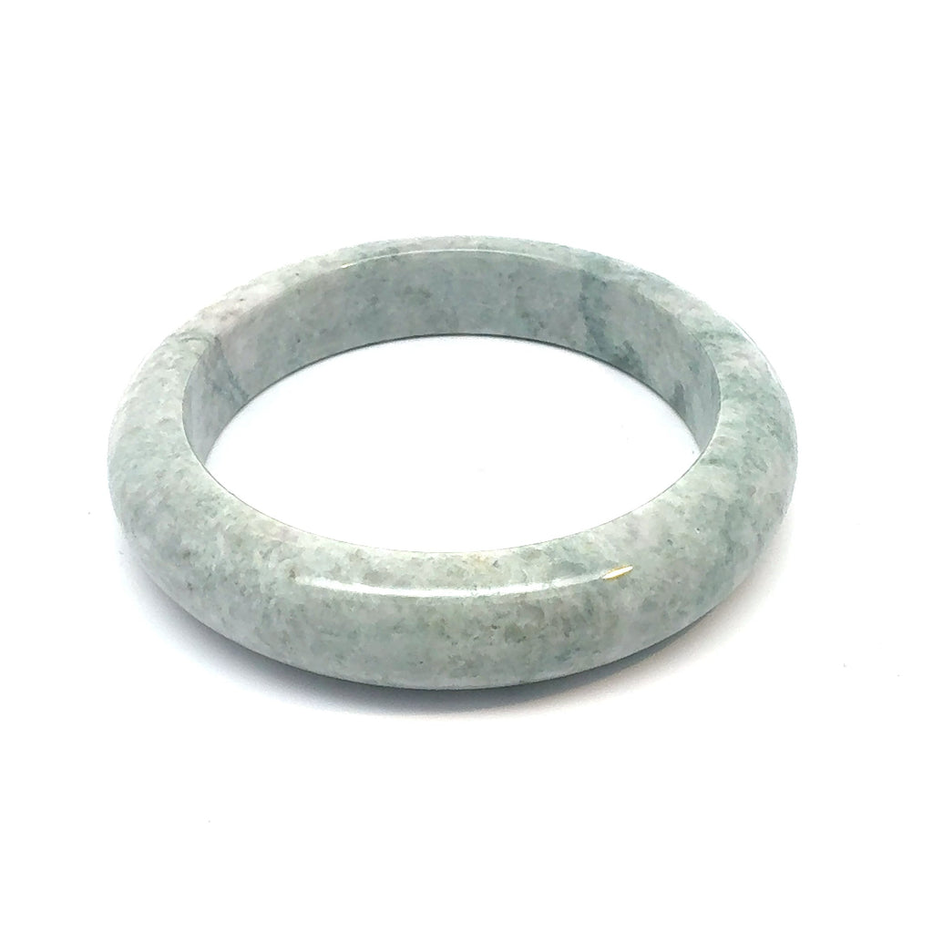 QAR Kazakh Jadeite Bangle, Solid Pale Green, Natural Type A