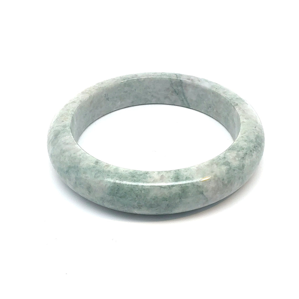 QAR Kazakh Jadeite Bangle, Solid Pale Green, Natural Type A