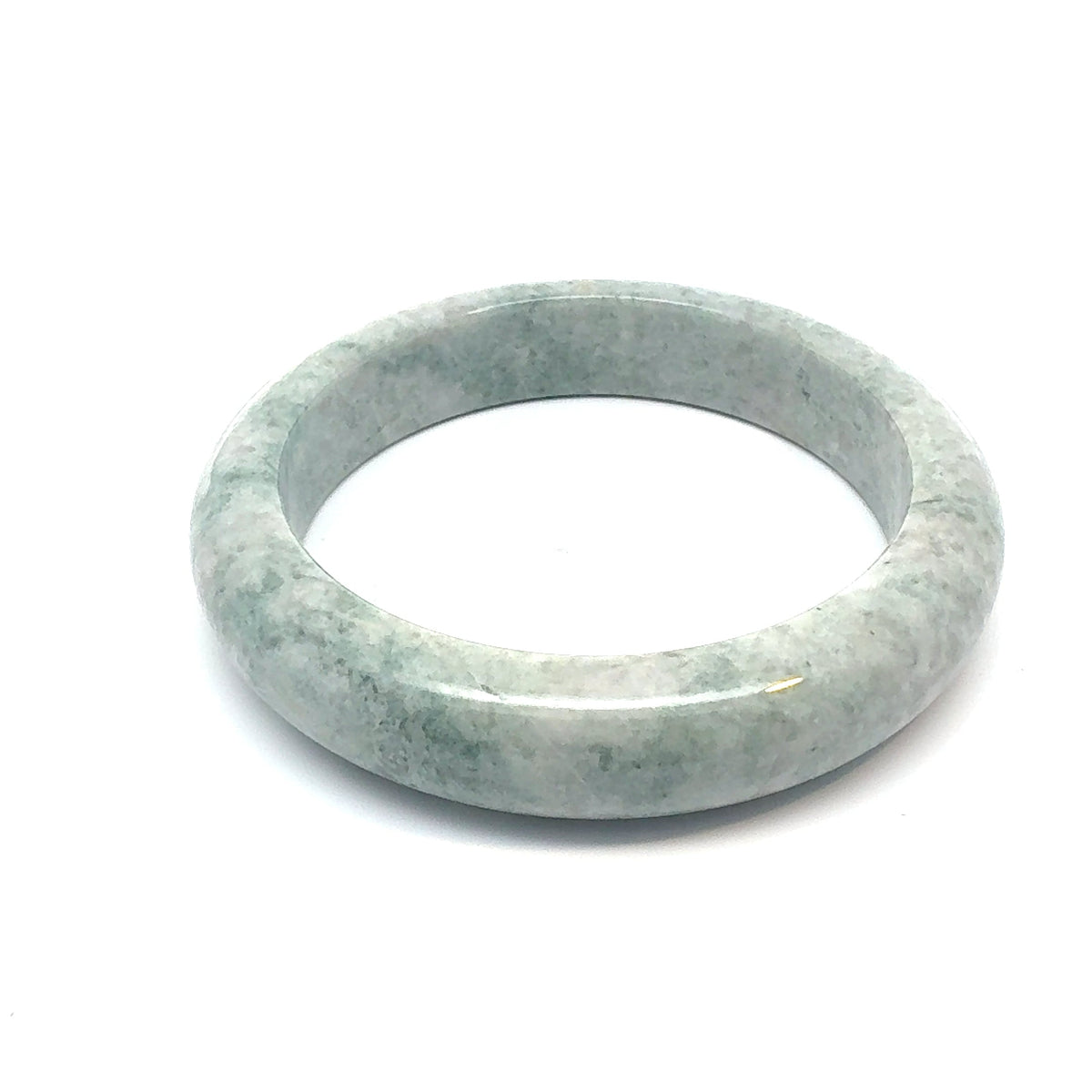 QAR Kazakh Jadeite Bangle, Solid Pale Green, Natural Type A
