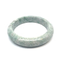 QAR Kazakh Jadeite Bangle, Pale Green and White, Natural Type A