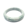 QAR Kazakh Jadeite Bangle, Pale Green and Grey, Natural Type A