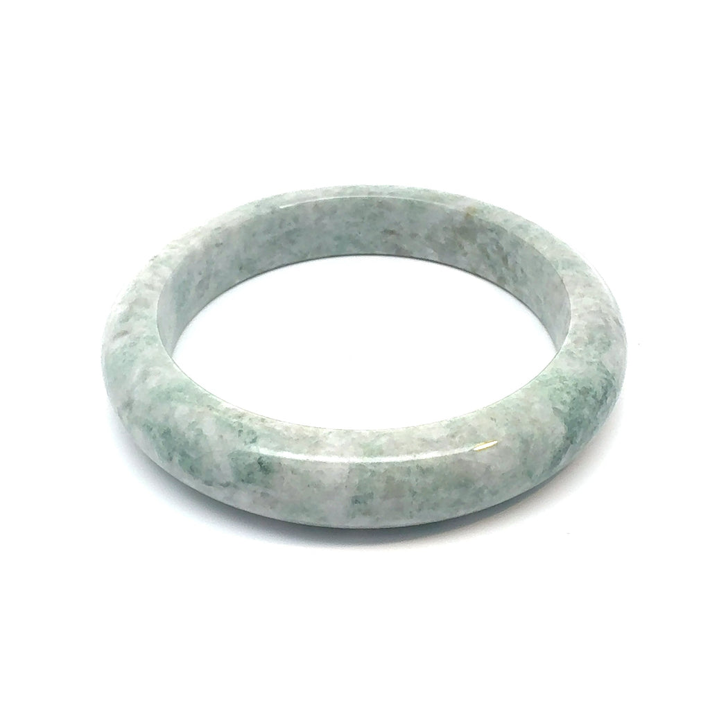 QAR Kazakh Jadeite Bangle, Pale Green, Natural Type A