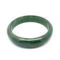 Solid Green Pakistani Nephrite Bangle, Natural Type A