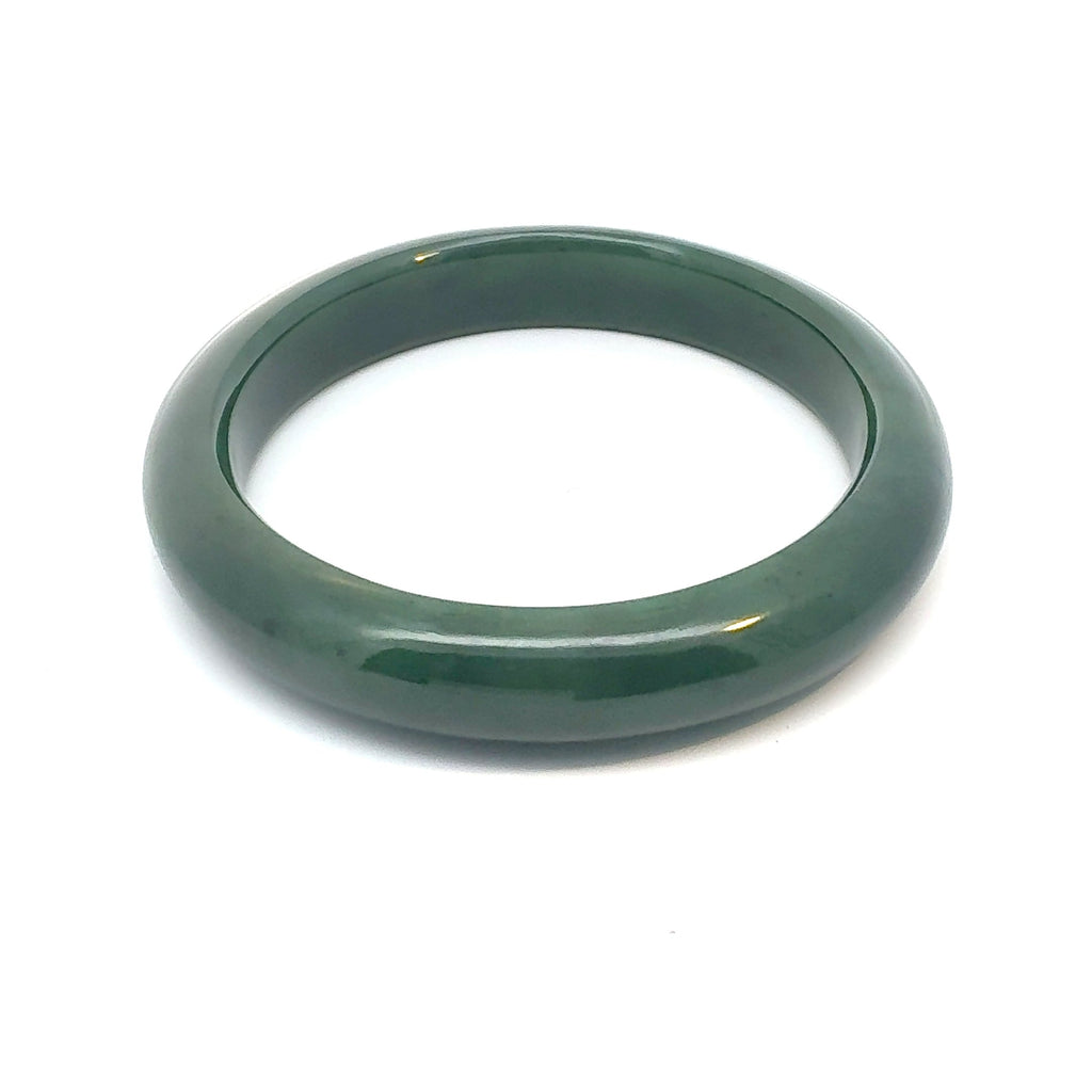Fine Green Pakistani Nephrite Bangle, Natural Type A