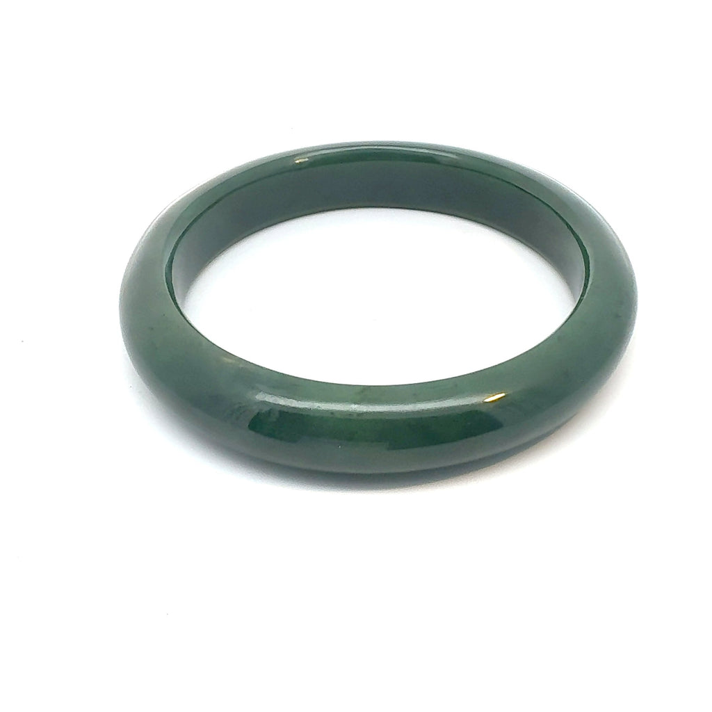 Fine Green Pakistani Nephrite Bangle, Natural Type A