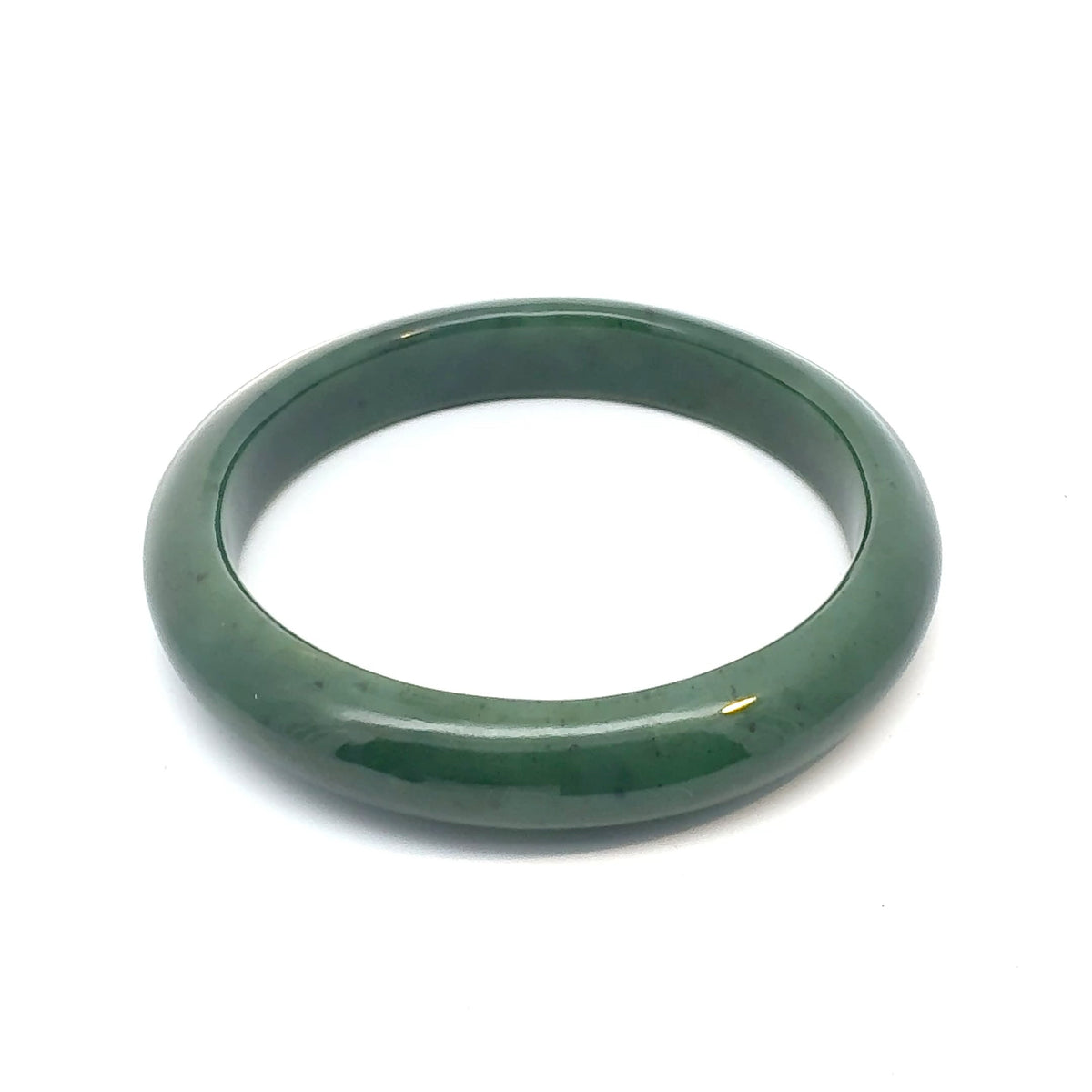 Translucent Green Pakistani Nephrite Bangle, Natural Type A