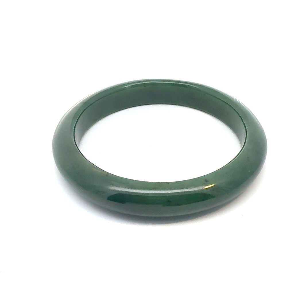 Translucent Green Pakistani Nephrite Bangle, Natural Type A