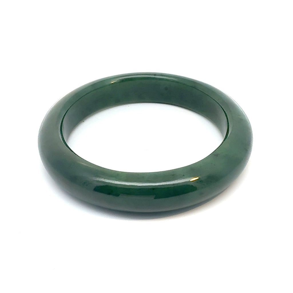 Rich Green Pakistani Nephrite Bangle, Natural Type A