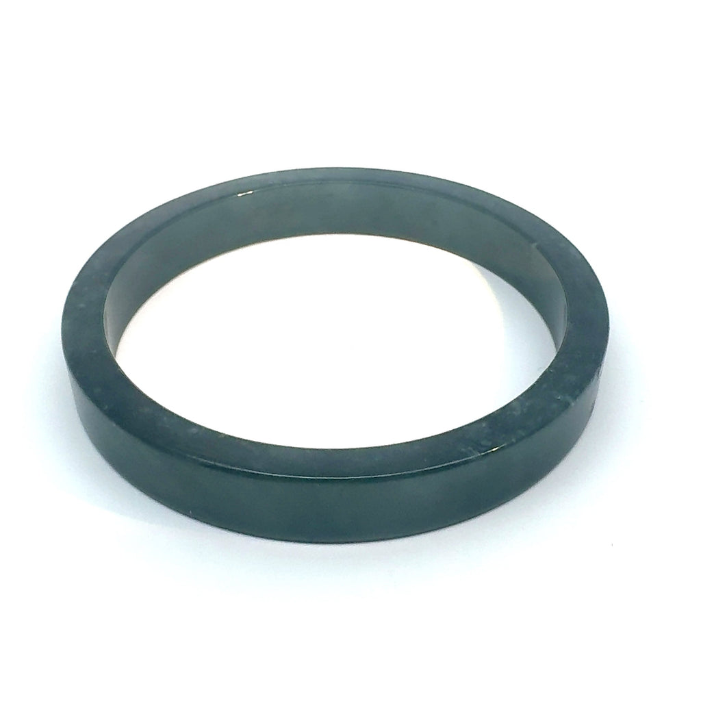 70.5 mm Princesa Blue Guatemalan Jadeite Square-Edge Bangle