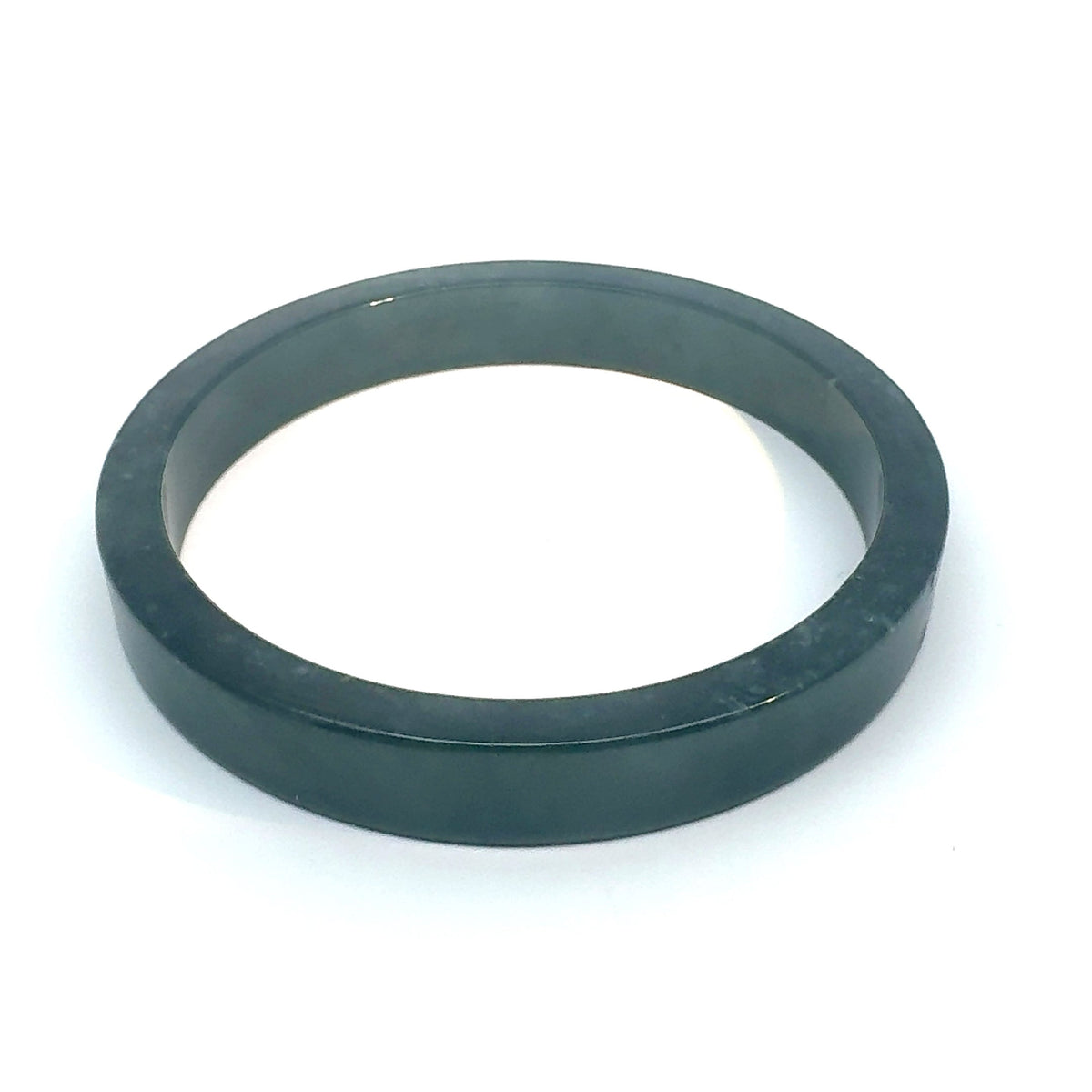 70.5 mm Princesa Blue Guatemalan Jadeite Square-Edge Bangle
