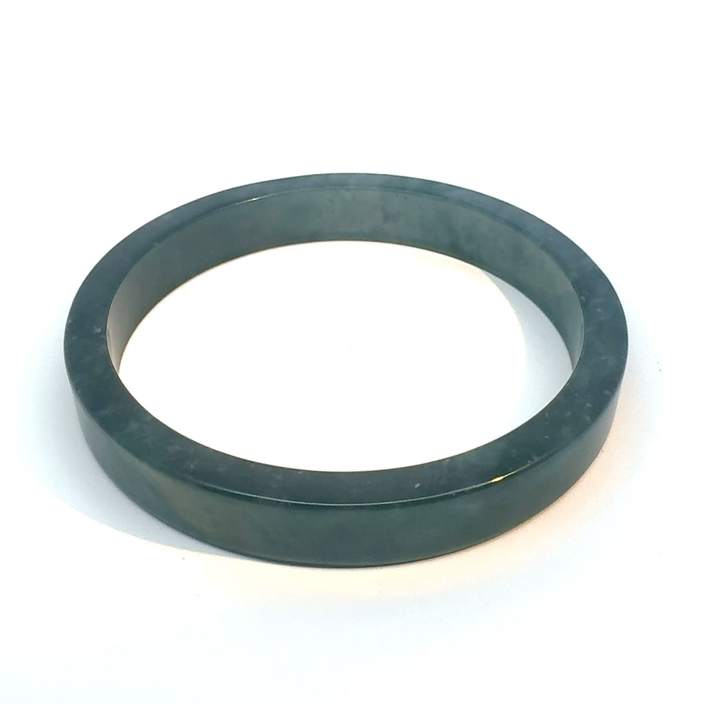 71 mm Princesa Blue Guatemalan Jadeite Square-Edge Bangle