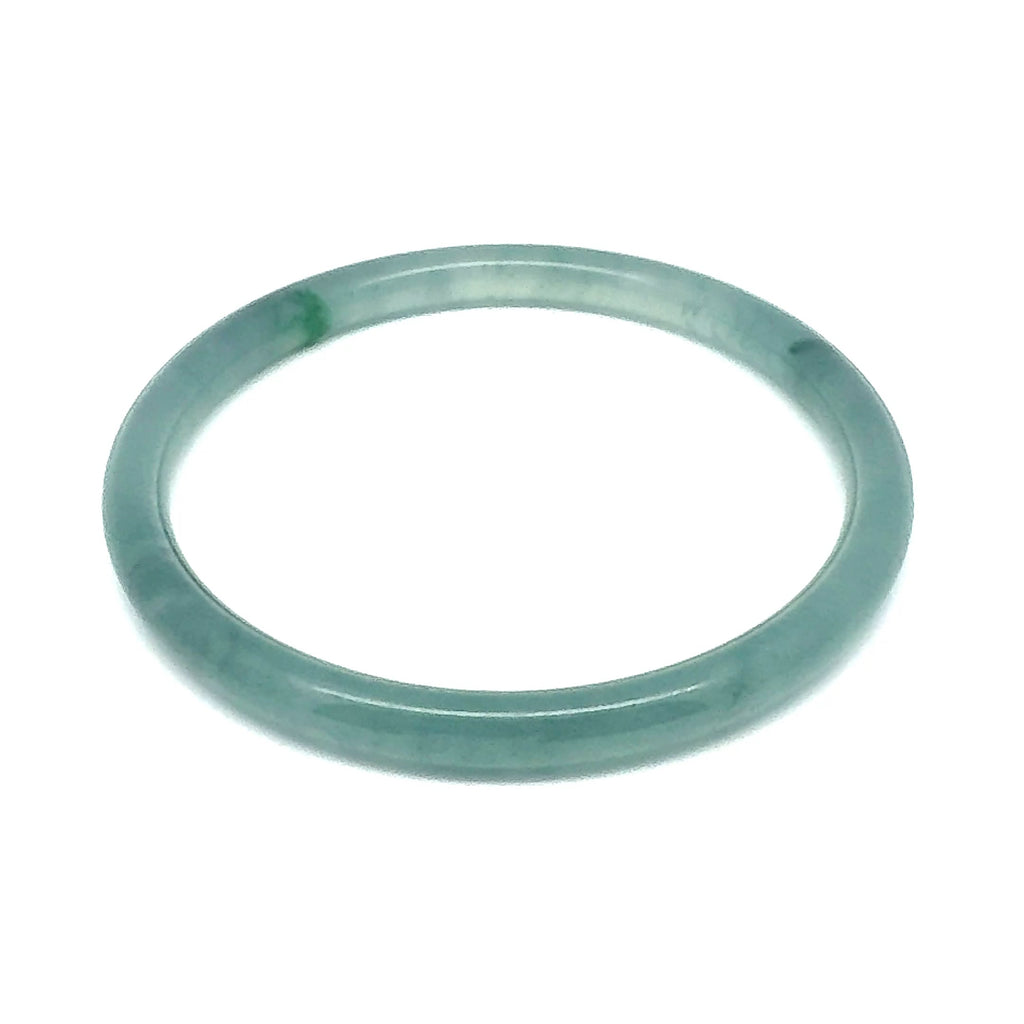 57.5 mm Princesa Blue Guatemalan Jadeite Thin Full-Round Hololith Bangle
