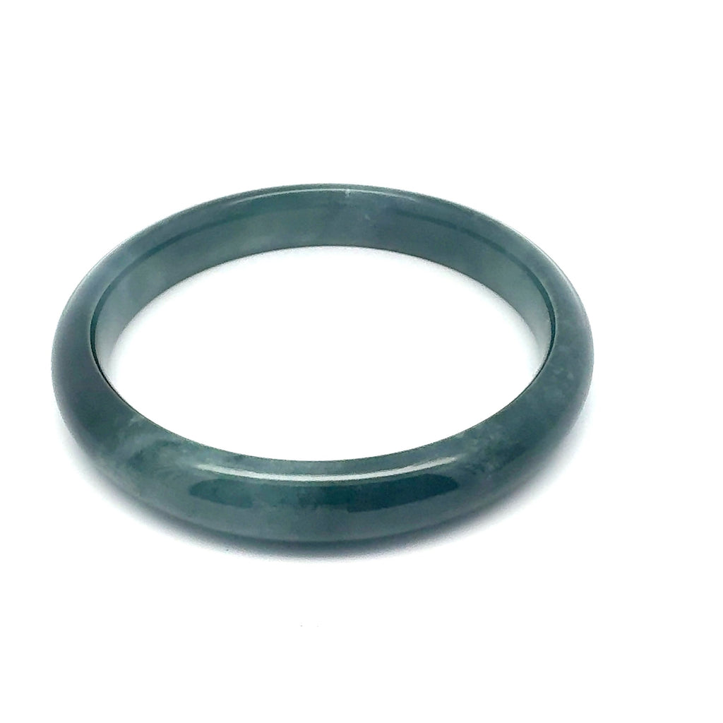 62.5 mm Princesa Blue Guatemalan Jadeite Half-Round Bangle