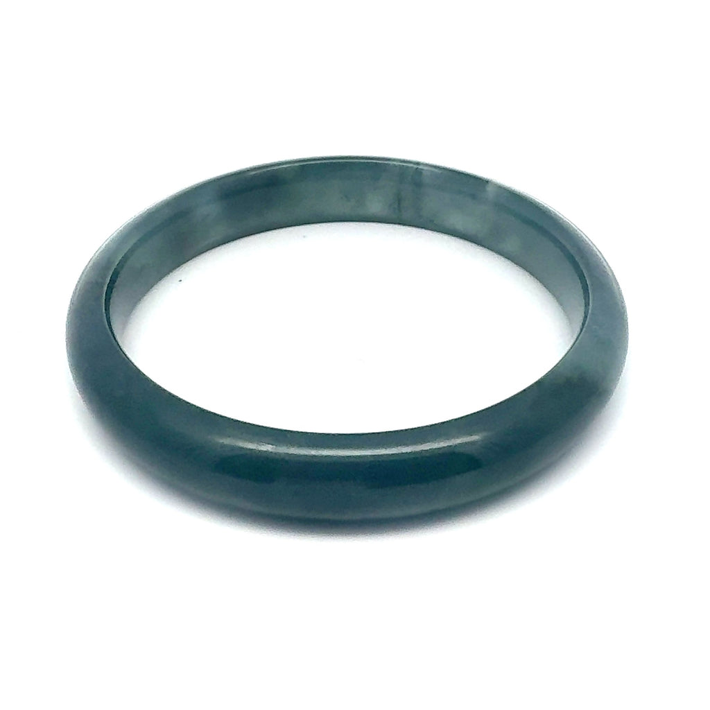 62.5 mm Princesa Blue Guatemalan Jadeite Half-Round Bangle