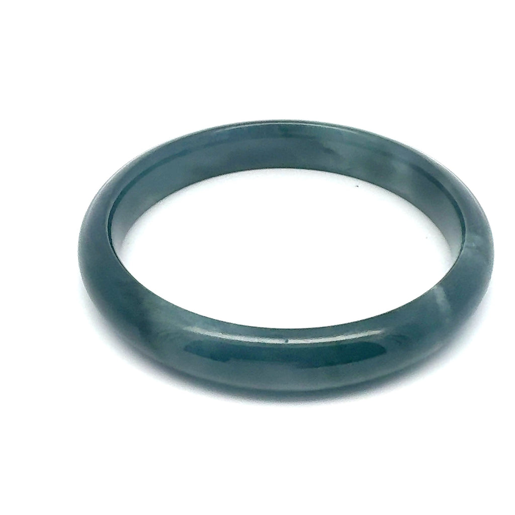 62.5 mm Princesa Blue Guatemalan Jadeite Half-Round Bangle