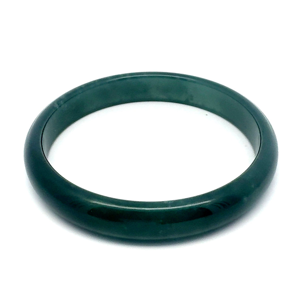 67 mm Princesa Blue Guatemalan Jadeite Half-Round Bangle