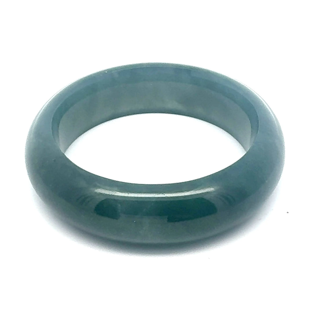 43.5 mm Princesa Blue Guatemalan Jadeite Half-Round Bangle