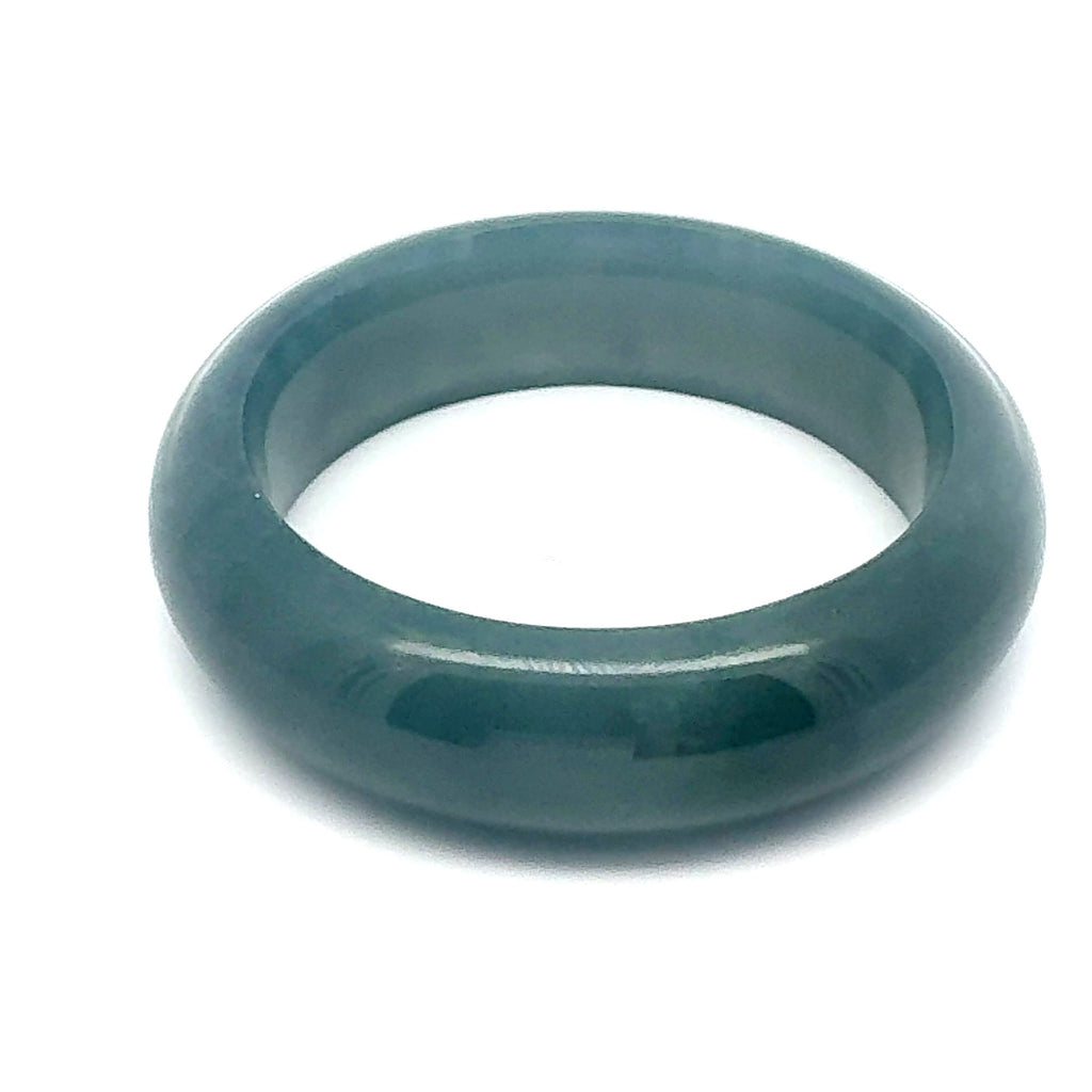 43.5 mm Princesa Blue Guatemalan Jadeite Half-Round Bangle