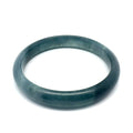 60.5 mm Princesa Blue Guatemalan Jadeite Half-Round Bangle