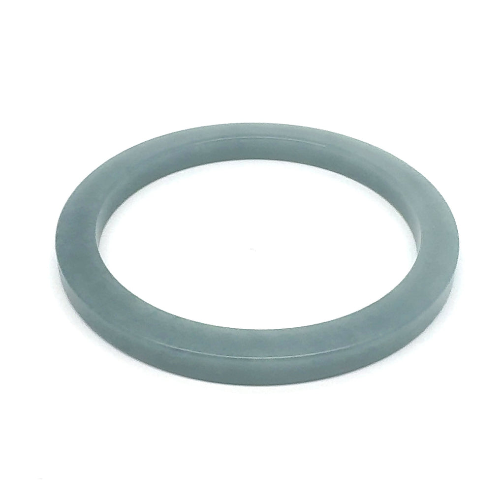 57.5 mm Solid Celestial Blue Guatemalan Jadeite Square-Edge Bangle