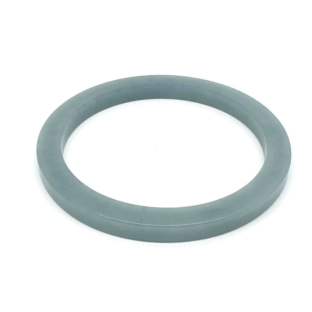 57.5 mm Solid Celestial Blue Guatemalan Jadeite Square-Edge Bangle