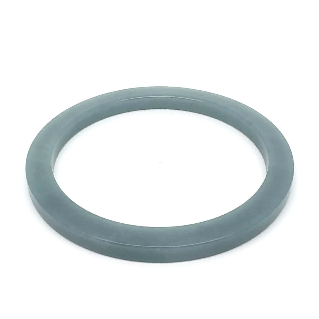 60 mm Celestial Blue Guatemalan Jadeite Square-Edge Bangle