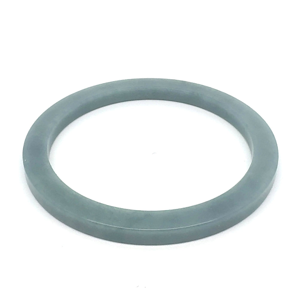 60 mm Solid Celestial Blue Guatemalan Jadeite Square-Edge Bangle
