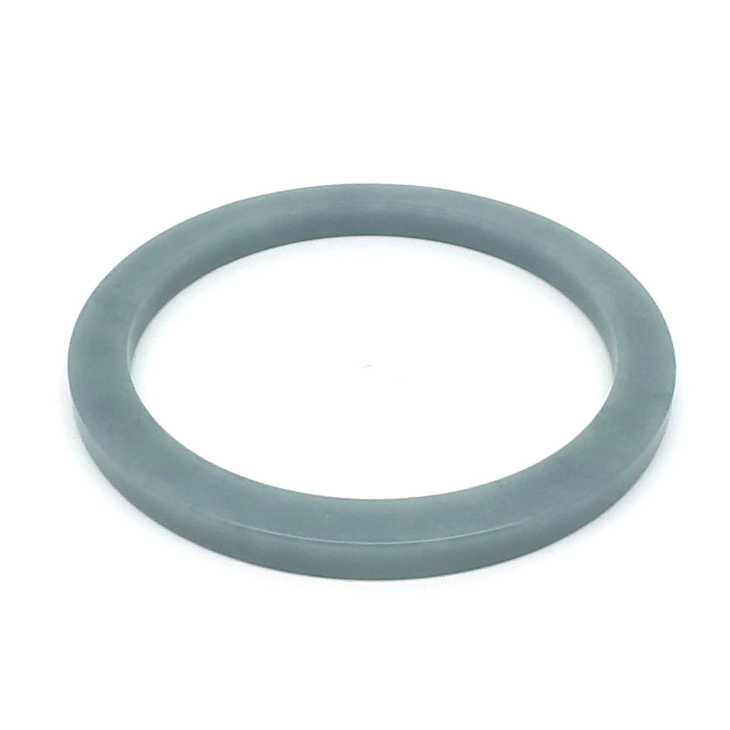60 mm Solid Celestial Blue Guatemalan Jadeite Square-Edge Bangle