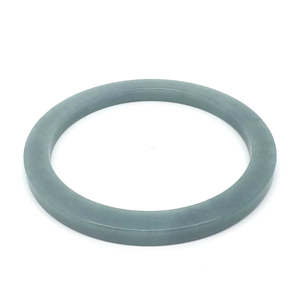 59.5 mm Solid Celestial Blue Guatemalan Jadeite Square-Edge Bangle