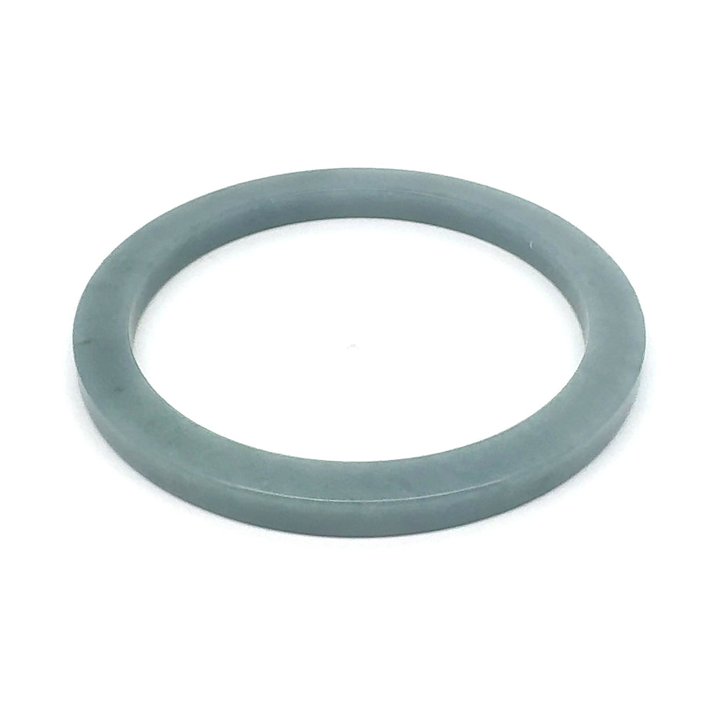 59.5 mm Solid Celestial Blue Guatemalan Jadeite Square-Edge Bangle