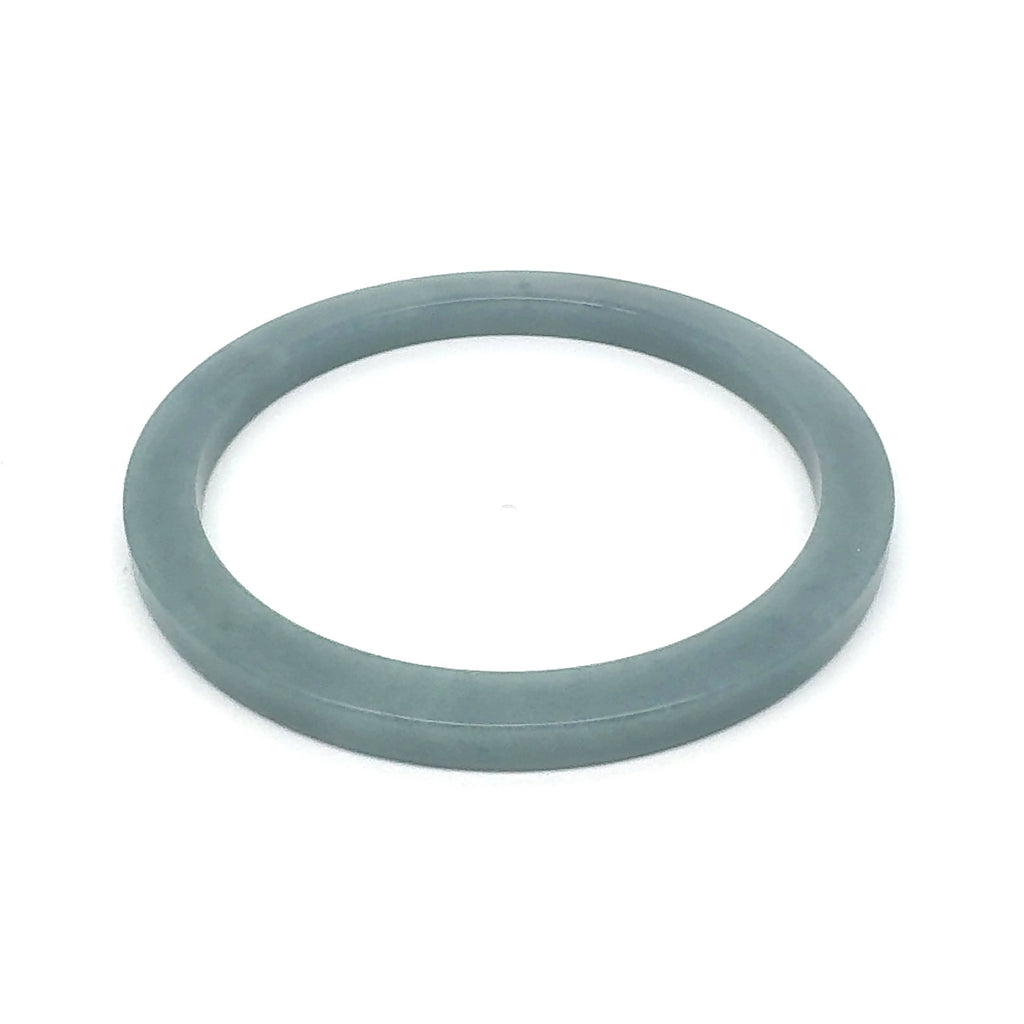 56.5 mm Celestial Blue Guatemalan Jadeite Square-Edge Bangle