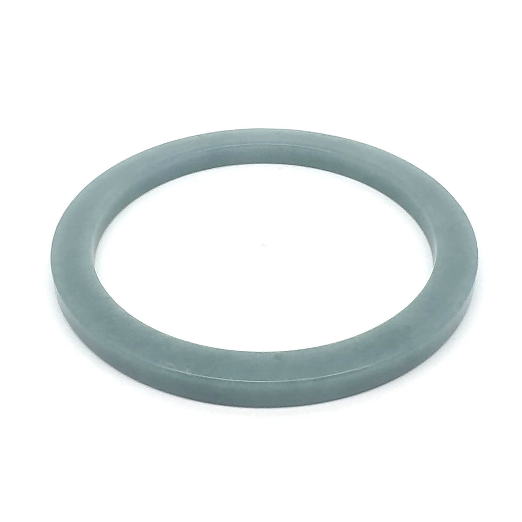 60 mm Celestial Blue Guatemalan Jadeite Solid Square-Edge Bangle