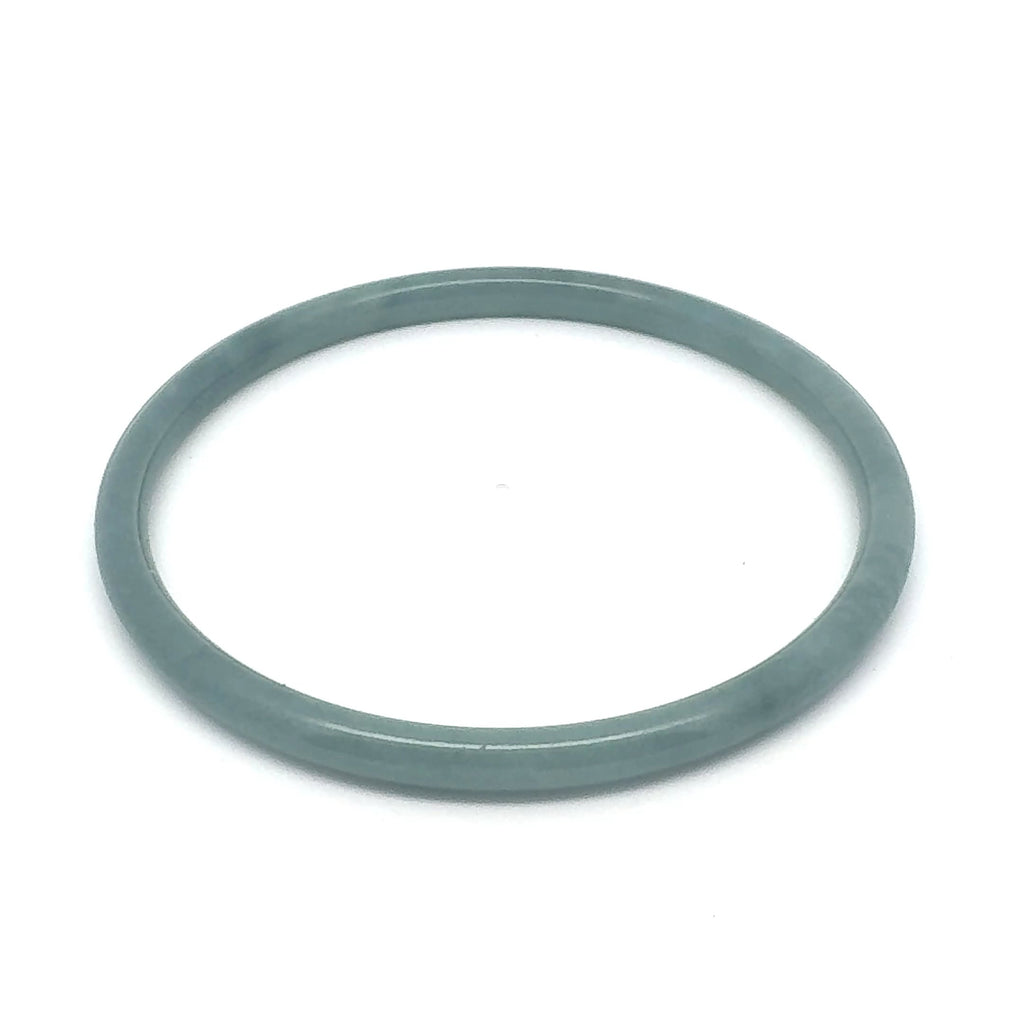 63 mm Grey-Blue Celestial Blue Jadeite Thin Full-Round Hololith Bangle