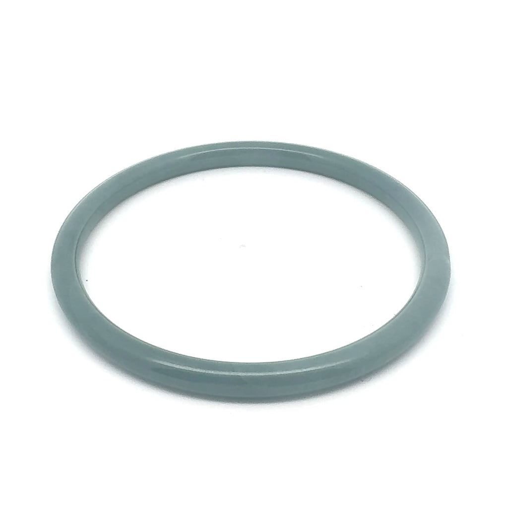 61 mm Celestial Blue Guatemalan Jadeite Thin Full-Round Hololith Bangle