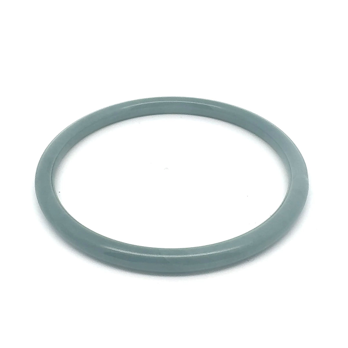 61 mm Celestial Blue Guatemalan Jadeite Thin Full-Round Hololith Bangle